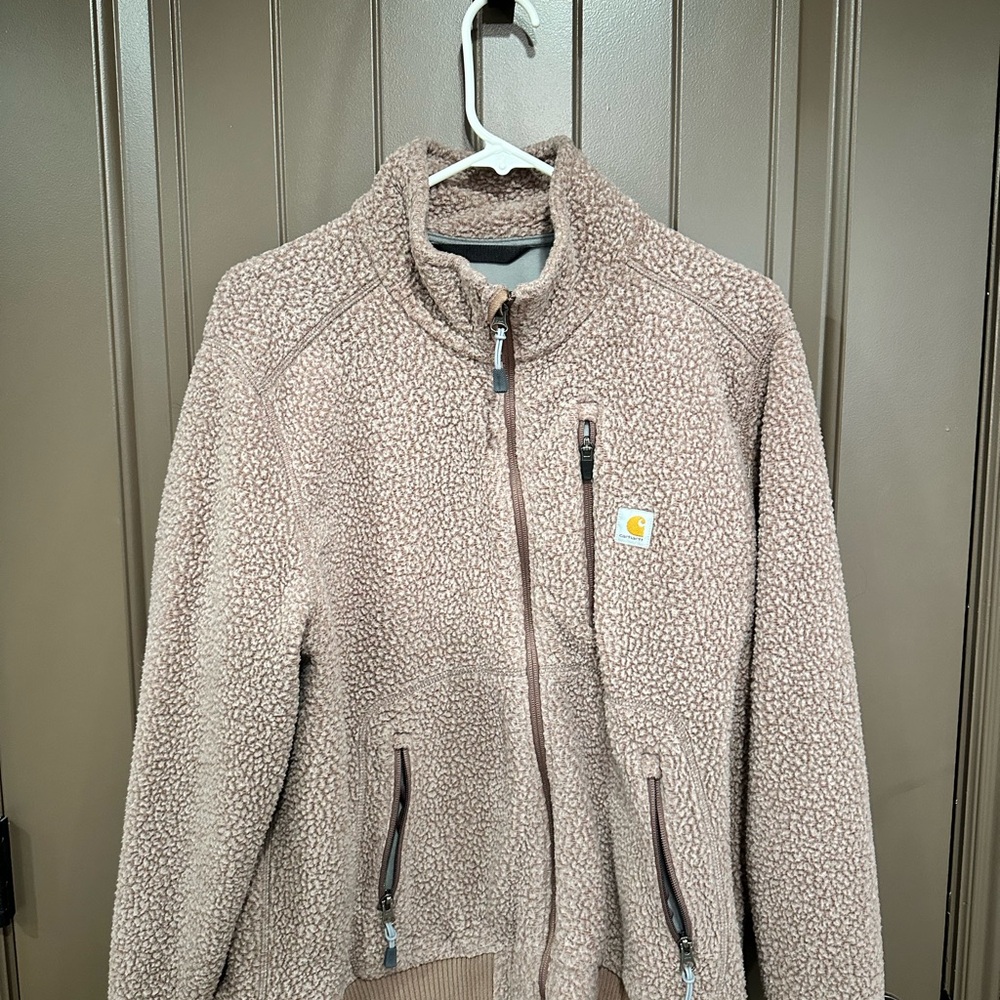 Carhartt Brown Relaxed Fit Fleece Jacket